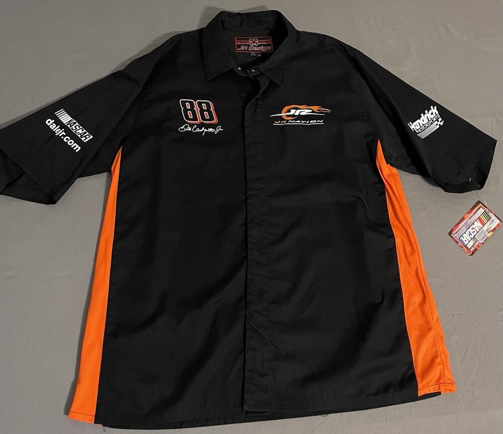 NWT JH Design Dale Earnhardt Jr #88 JR Nation NASCAR Pit Shop Shirt Large